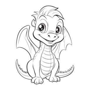 50 dragon coloring book for preschool